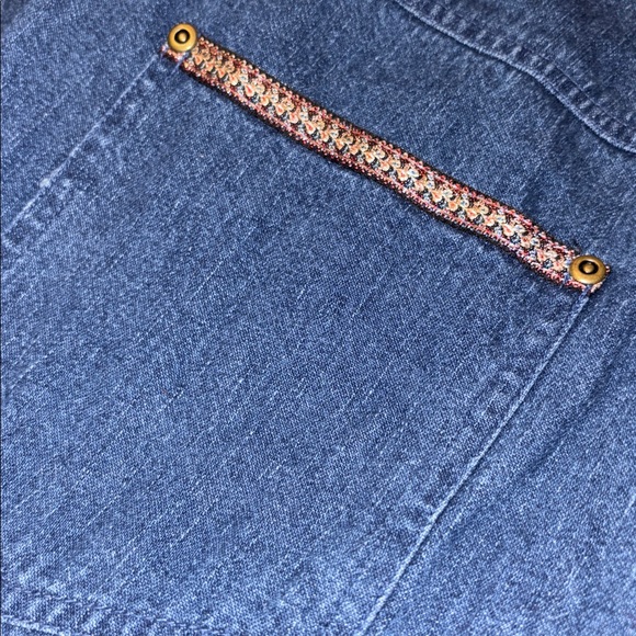 Vintage 90s Mom Jeans With Floral Ribbon Detail Woman’s Size 12 Soft Wash Jeans - Picture 8 of 17